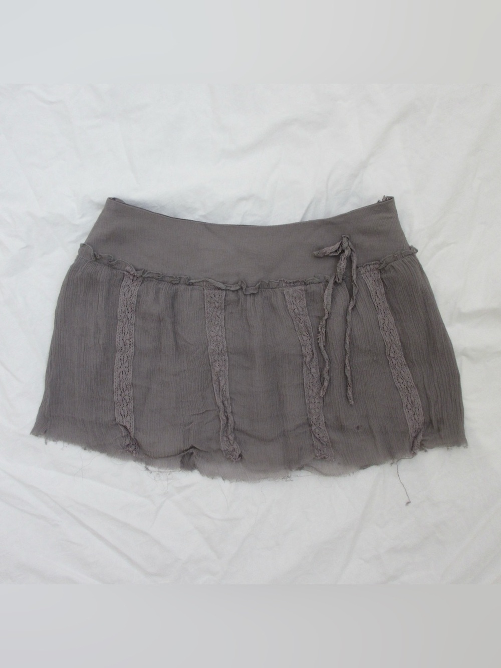 grey silk love21 mini skirt